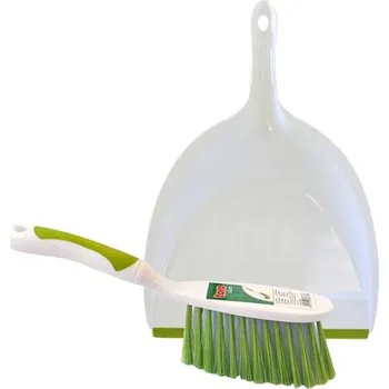 SMETÁČEK, LOPATKA, BÍL/ZEL 23,5X35X8CM