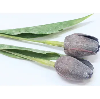 umělá květina EDWIL Tulipán moruše - tmavě fialová až černá (A40)