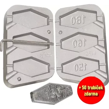 FORMA NA OLOVO PLACKA 150,160,180G+TRUBIČKY 3MM GRÁTIS 50KS