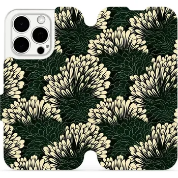 Pouzdro na mobilní telefon Flipové pouzdro Mobiwear - Apple iPhone 15 Pro - VA45S Travina (Knížkové flip pouzdro, obal, kryt na mobil Apple iPhone 15 Pro - VA45S Travina, materiál Umělá kůže + TPU - ochrana 360°, stojánek, silikonová vanička, magnetické zavírání)