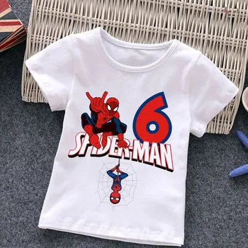 Dívčí tričko Spiderman Dětské narozeninové tričko na motivy oblíbeného superhrdiny "Spidermana" (1-12 let) Barva: mw1257, Velikost: 7T