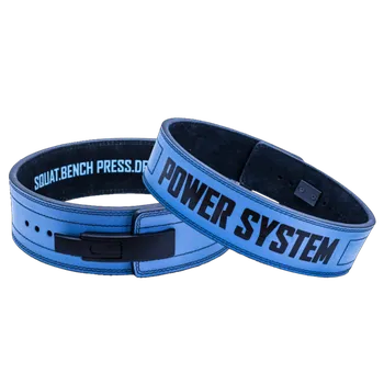 Opasek na cvičení Power System Fitness opasek s přezkou Full Power 3810 modrý - M
