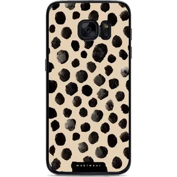 Pouzdro na mobilní telefon Lesklý kryt Mobiwear Glossy - Samsung Galaxy S7 - GA50G Černé puntíky (Prémiové lesklé pouzdro, obal, kryt Mobiwear Glossy na mobil Samsung Galaxy S7 - GA50G Černé puntíky, materiál Plast + TPU silikon - krytí po všech stranách, neošoupatelný potisk, tenk