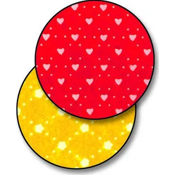 Dekorativní filc s výřezy (5 listů) varianta srdce, květina