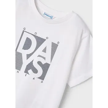 Chlapecké oblečení Chlapecké triko Mayoral krátký rukáv 170 zelené, modré, neon, bilé barva: bílá, Rozměr: 122