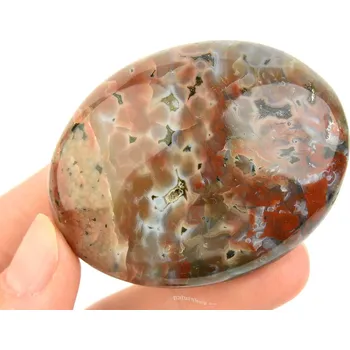 Přírodní kámen Hladký kámen jaspis oceán 91g