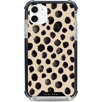 Pouzdro na mobilní telefon Odolný obal Mobiwear MagSafe Elite Bumper - Apple iPhone 11 - DA50D Černé puntíky (Odolný kryt, pouzdro, obal Mobiwear Elite Bumper na mobil Apple iPhone 11 - DA50D Černé puntíky, materiál Plast + TPU silikon + kov - zesílená ochrana telefonu, podpora)