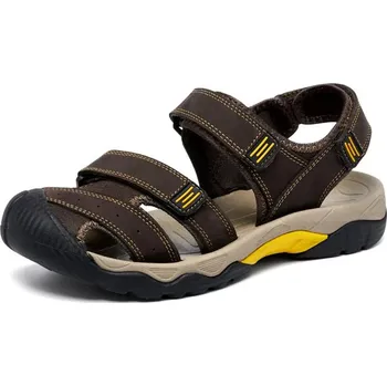 Dámské sandále Outdoorové pánské sandály MIX129 Barva: Tmavě Hnědá, Velikost: 44