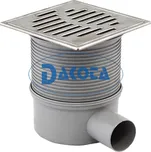 Dakota Teleskopická podlahová vpusť s bočním odtokem a celonerezovou mřížkou 150 x 150 mm