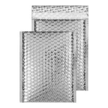 Obálka Obálka, lesklá stříbrná, bublinková, C5+, 250 x 180 mm, BLAKE MBS250