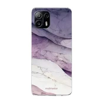 Pouzdro na mobilní telefon Silikonové pouzdro Mobiwear na mobil Motorola Edge 20 Lite - B001F Bílý a fialový mramor - VÝPRODEJ (Silikonový kryt, obal, pouzdro Mobiwear na mobilní telefon Motorola Edge 20 Lite - B001F Bílý a fialový mramor)