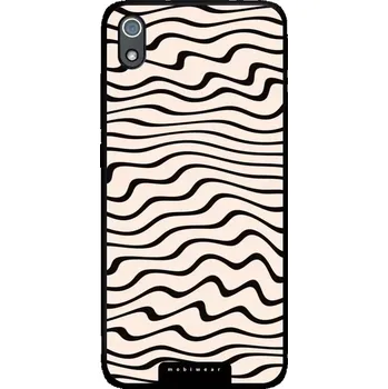 Pouzdro na mobilní telefon Lesklý kryt Mobiwear Glossy - Xiaomi Redmi 7A - GA62G Vlnky na béžové (Prémiové lesklé pouzdro, obal, kryt Mobiwear Glossy na mobil Xiaomi Redmi 7A - GA62G Vlnky na béžové, materiál Plast + TPU silikon - krytí po všech stranách, neošoupatelný potisk, tenk
