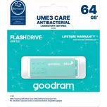 Fleška USB Flash disk GOODRAM UMM3 s kapacitou 64 GB USB 3.0 s konektorem USB a krytkou s antibakteriální ochranou Biomaster (USB Memory GOODRAM UME3 Care 64GB USB 3.0 (Biomaster protected))