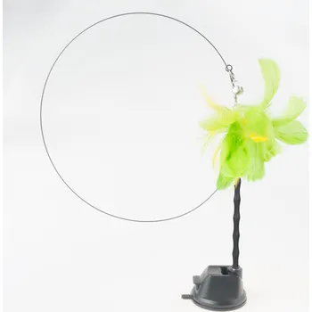 Hračka pro kočku Mávátko - hračka pro kočky s peříčky Barva: Green Feather Set