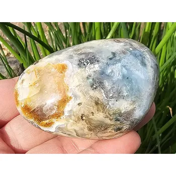 Přírodní kámen Jaspis oceán hladký kámen 129g