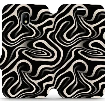 Pouzdro na mobilní telefon Flipové pouzdro Mobiwear - Samsung Galaxy J5 2017 - VA63S Vlnky a linky (Knížkové flip pouzdro, obal, kryt na mobil Samsung Galaxy J5 2017 - VA63S Vlnky a linky, materiál Umělá kůže + TPU - ochrana 360°, stojánek, silikonová vanička, magnetické zavírání)