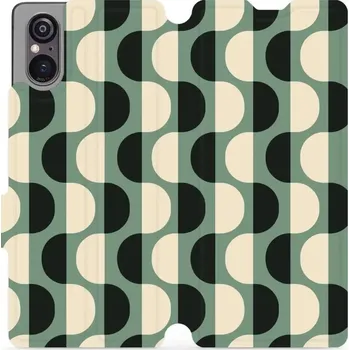 Pouzdro na mobilní telefon Flipové pouzdro Mobiwear - Sony Xperia 5 V - VA56S Magické vlnky (Knížkové flip pouzdro, obal, kryt na mobil Sony Xperia 5 V - VA56S Magické vlnky, materiál Umělá kůže + TPU - ochrana 360°, stojánek, silikonová vanička, magnetické zavírání)