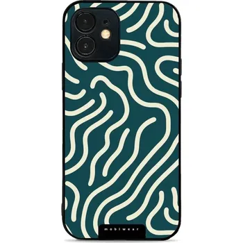 Pouzdro na mobilní telefon Lesklý kryt Mobiwear Glossy - Apple iPhone 12 Mini - GA61G Béžové linky (Prémiové lesklé pouzdro, obal, kryt Mobiwear Glossy na mobil Apple iPhone 12 Mini - GA61G Béžové linky, materiál Plast + TPU silikon - krytí po všech stranách, neošoupatelný potisk,)