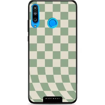 Pouzdro na mobilní telefon Lesklý kryt Mobiwear Glossy - Huawei P30 Lite - GA58G Zelená a béžová šachovnice (Prémiové lesklé pouzdro, obal, kryt Mobiwear Glossy na mobil Huawei P30 Lite - GA58G Zelená a béžová šachovnice, materiál Plast + TPU silikon - krytí po všech stranách,)