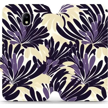 Pouzdro na mobilní telefon Flipové pouzdro Mobiwear - Samsung Galaxy J5 2017 - VA47S Fialová flóra (Knížkové flip pouzdro, obal, kryt na mobil Samsung Galaxy J5 2017 - VA47S Fialová flóra, materiál Umělá kůže + TPU - ochrana 360°, stojánek, silikonová vanička, magnetické zavírání)