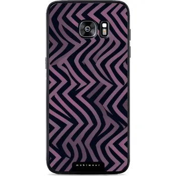 Pouzdro na mobilní telefon Lesklý kryt Mobiwear Glossy - Samsung Galaxy S7 Edge - GA55G Fialové klikyháky (Prémiové lesklé pouzdro, obal, kryt Mobiwear Glossy na mobil Samsung Galaxy S7 Edge - GA55G Fialové klikyháky, materiál Plast + TPU silikon - krytí po všech stranách,)