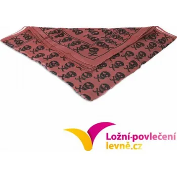 Šátek Šátek s menšími lebkami - granátová