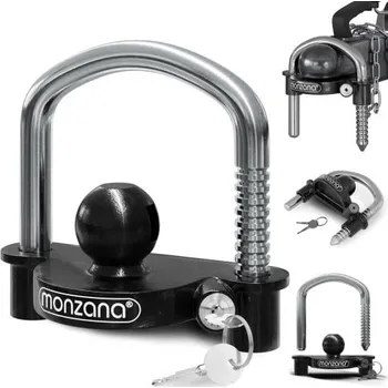 Zámek závěsného zařízení Monzana Zámek na přívěs 157 x 79 x 150 mm černý