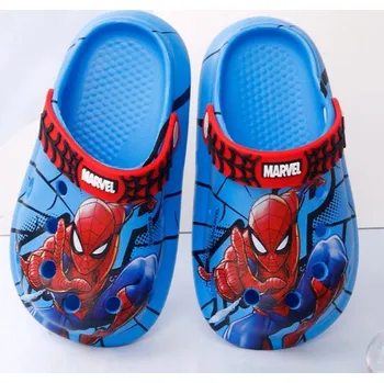 Dětská sálová obuv Dětské pantofle (crocs) SPIDERMAN s plnou špičkou Barva: modrá, Velikost EUR: 200 (stélka 19 cm)