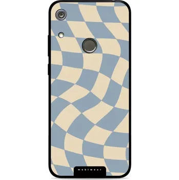 Pouzdro na mobilní telefon Lesklý kryt Mobiwear Glossy - Huawei Y6 2019 / Honor 8A / Huawei Y6s - GA59G Modrá a béžová šachovnice (Prémiové lesklé pouzdro, obal, kryt Mobiwear Glossy na mobil Huawei Y6 2019 / Honor 8A / Huawei Y6s - GA59G Modrá a béžová šachovnice, materiál Plast +