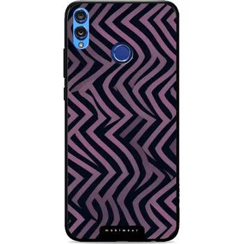 Pouzdro na mobilní telefon Lesklý kryt Mobiwear Glossy - Honor 8X - GA55G Fialové klikyháky (Prémiové lesklé pouzdro, obal, kryt Mobiwear Glossy na mobil Honor 8X - GA55G Fialové klikyháky, materiál Plast + TPU silikon - krytí po všech stranách, neošoupatelný potisk, tenké proveden