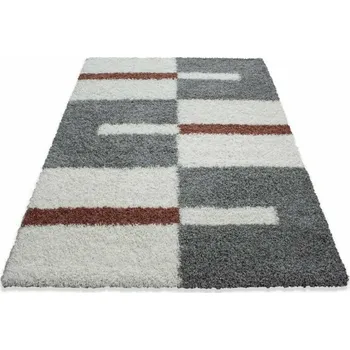 Koberec Vopi Kusový koberec Gala shaggy 2505 terra (Varianta: Kruh 200 cm průměr)