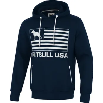 Pánské oblečení PitBull West Coast Pánská mikina USA KP - tmavě modrá - PWC_KPUSA_DARKNAVY Velikosti: M
