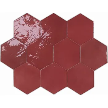 Dlažba WOW ZELLIGE HEXA 122084 10,8 cm x 12,4 cm x 0,9 cm červená 0,38 m2