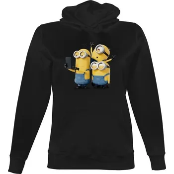 Dámská mikina Dámská mikina s kapucí s potiskem Skupinové selfie Mimoni dámské