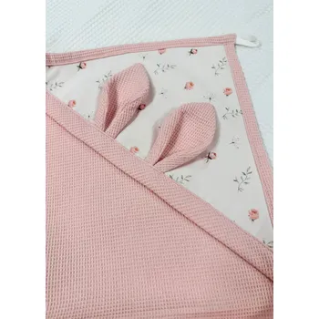 Vaflová osuška s oušky - růžičky