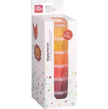 Dětské navlékací korálky Zažehlovací korálky (6x500 ks) žluto-červené