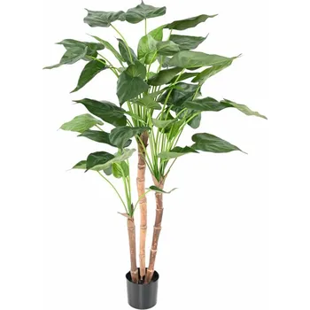 umělá květina Luxusní umělá rostlina ALOCASIA CUCULLATA 3 KMENY, 110cm