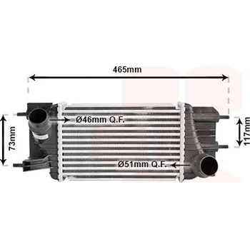 Chladič motoru Chladič turba VAN WEZEL 13014715