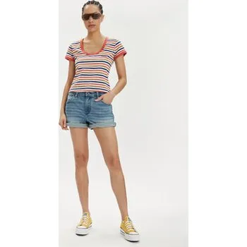 Dámské kraťasy Wrangler Džínové šortky 112351036 Modrá Boyfriend Fit 26