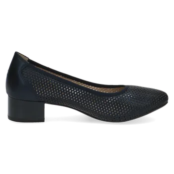 Dámské lodičky CAPRICE Dámské kožené tm.modré lodičky 9-22501-42-807-245 Velikost 39