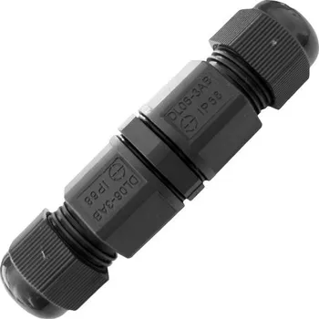 Vodotěsná kabelová spojka dvou 3-žilových vodičů až 2,5mm, IP68, celkem do 7,3mm