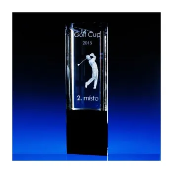 2D skleněná trofej ve třech velikostech