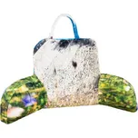 Bellatex Polštář, opěrka na čtení, zelená, šedá - 50x100 cm