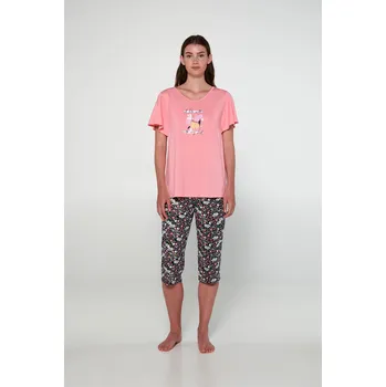 Pánské pyžamo Vamp - Pyžamo s krátkými rukávy 20091 - Vamp pink geranium S