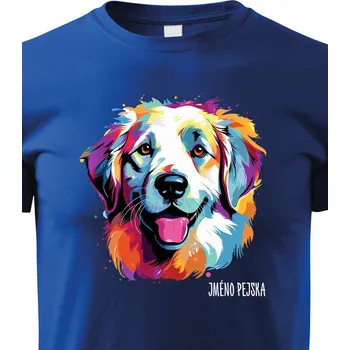 Chlapecké tričko Dětské tričko Pyrenejský horský pes, Barva Modrá, Velikost 110 cm/4 roky, Canvas Dětské tričko 2454