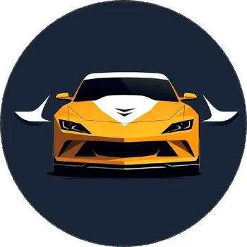 Jedlá dekorace na dort Jedlý papír sportovní auto žluté 19,5cm