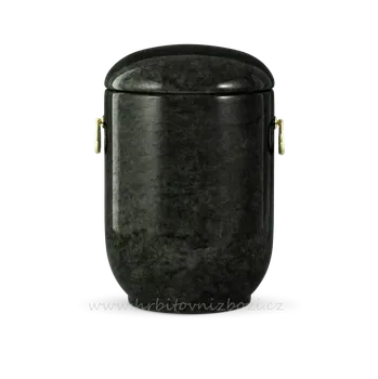 Smuteční dekorace Urna žulová tmavězelená
