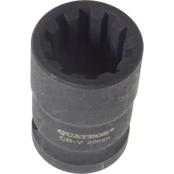 Gola hlavice Klíč - nástrčná hlavice 1/2" 20 mm, 10hranná, na brzdy AUDI, PORSCHE - QUATROS QS70020