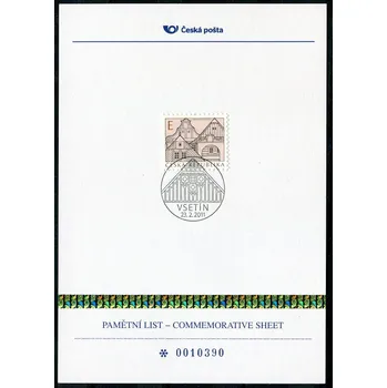 Poštovní známka Česká pošta (2011) PLZ 3 - Pamětní list - Lidová architektura "E"