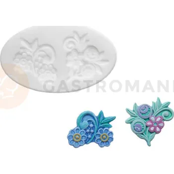 Kuchyňská sůl Silikonová forma na cukrovou hmotu ve tvaru květů - SLK331, 36x25 mm | SILIKOMART, SugarFlex